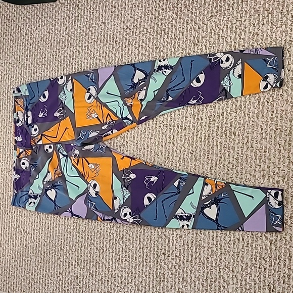 LuLaRoe Disney Jack Skellington Nightmare Before Christmas Leggings sz TC2 - Picture 1 of 3